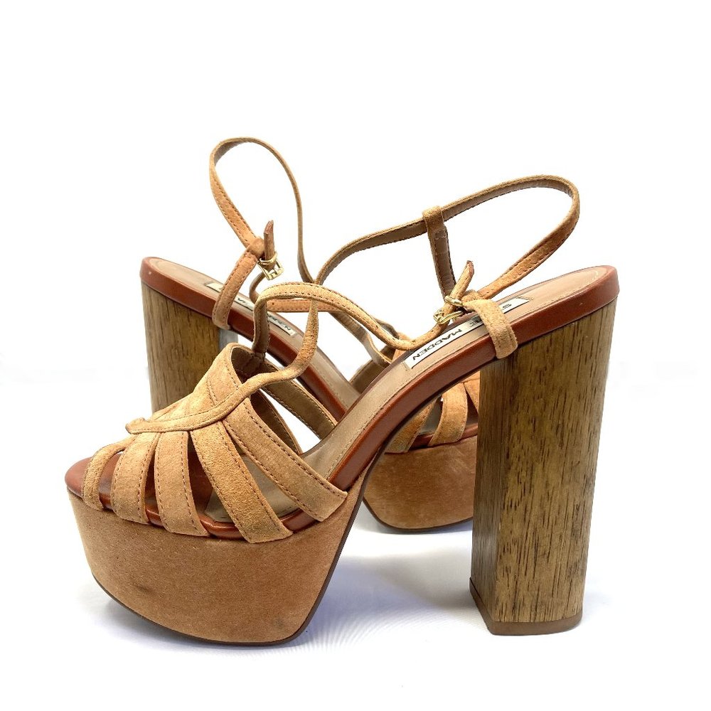 Steve Madden Brown Slingback Platform Heel Size 7